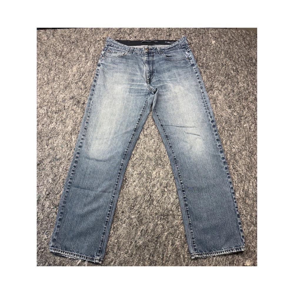 Nautica Mens Jeans 32x30 Medium Wash Blue Denim Straight Leg 100% Cotton
